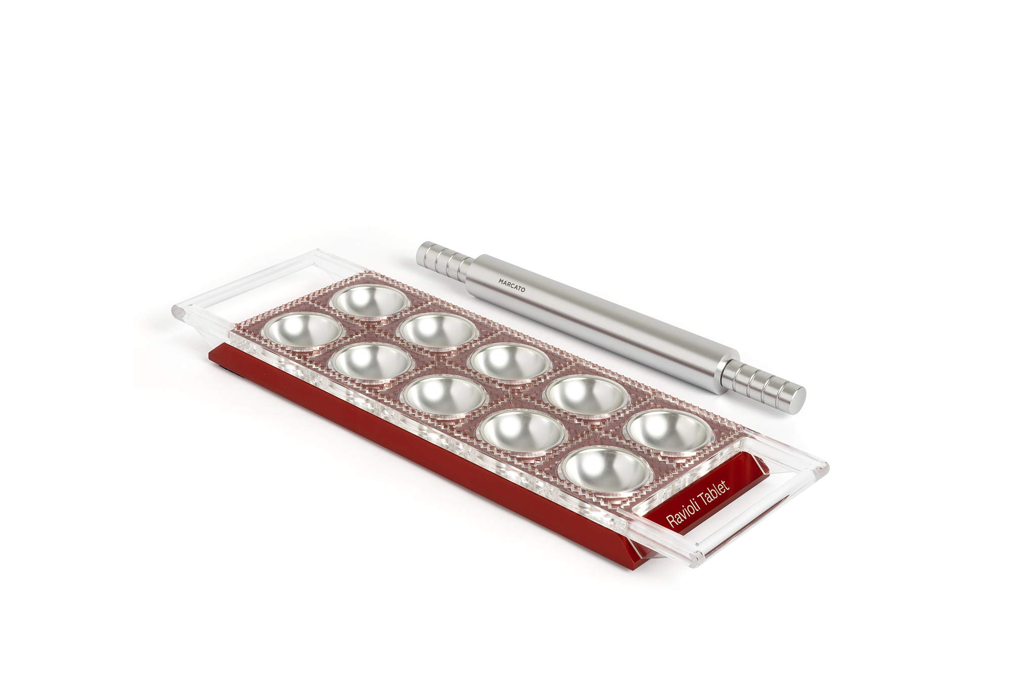 Atlas Tablet Ravioli Maker, Makes 10 Raviolis, Red