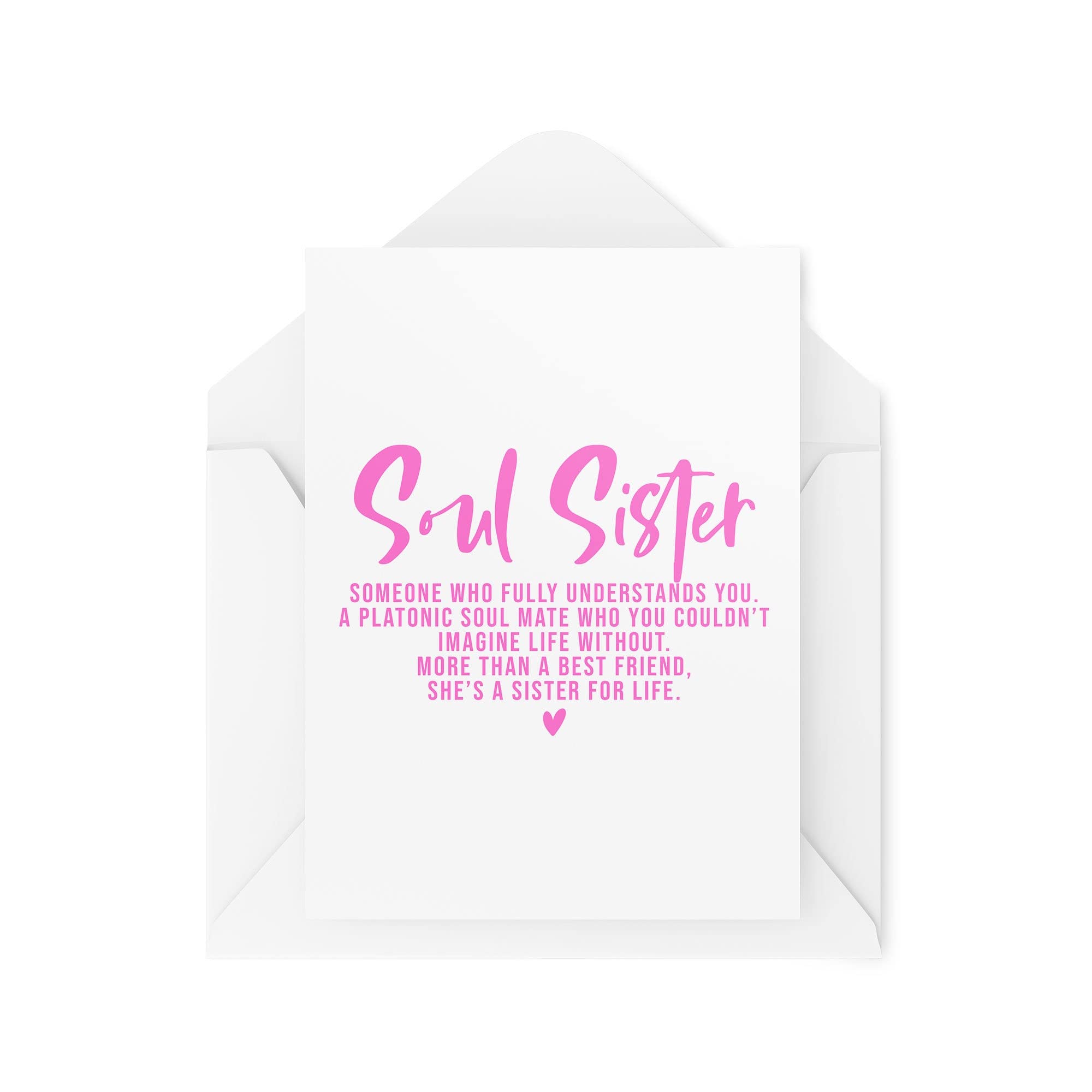 Funny Novelty Greeting Cards | Soul Sister | Birthday Soul Sister Best Friend Platonic Funny Joke Sibling | CBH1191