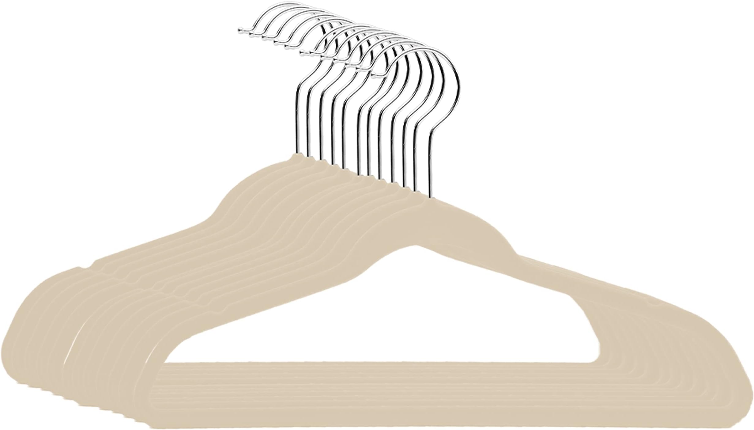 Simplify 10 Pack, Ivory Childrens 10 PK Velvet Hangers