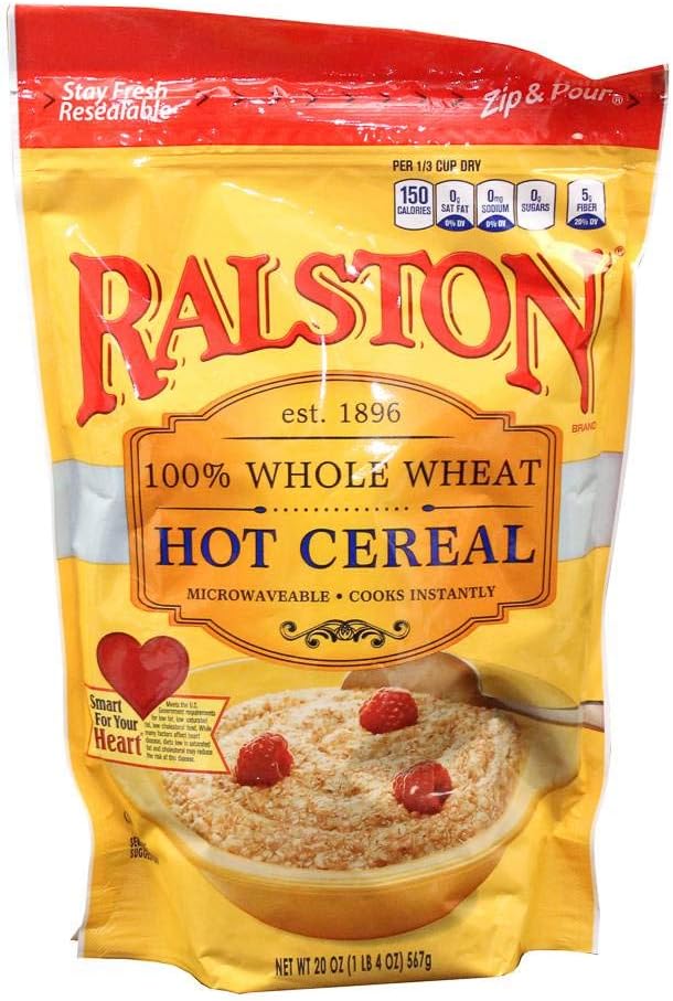 Ralston Foods 100 Percent Wheat Hot Cereal, 20 Ounce -- 12 per case.