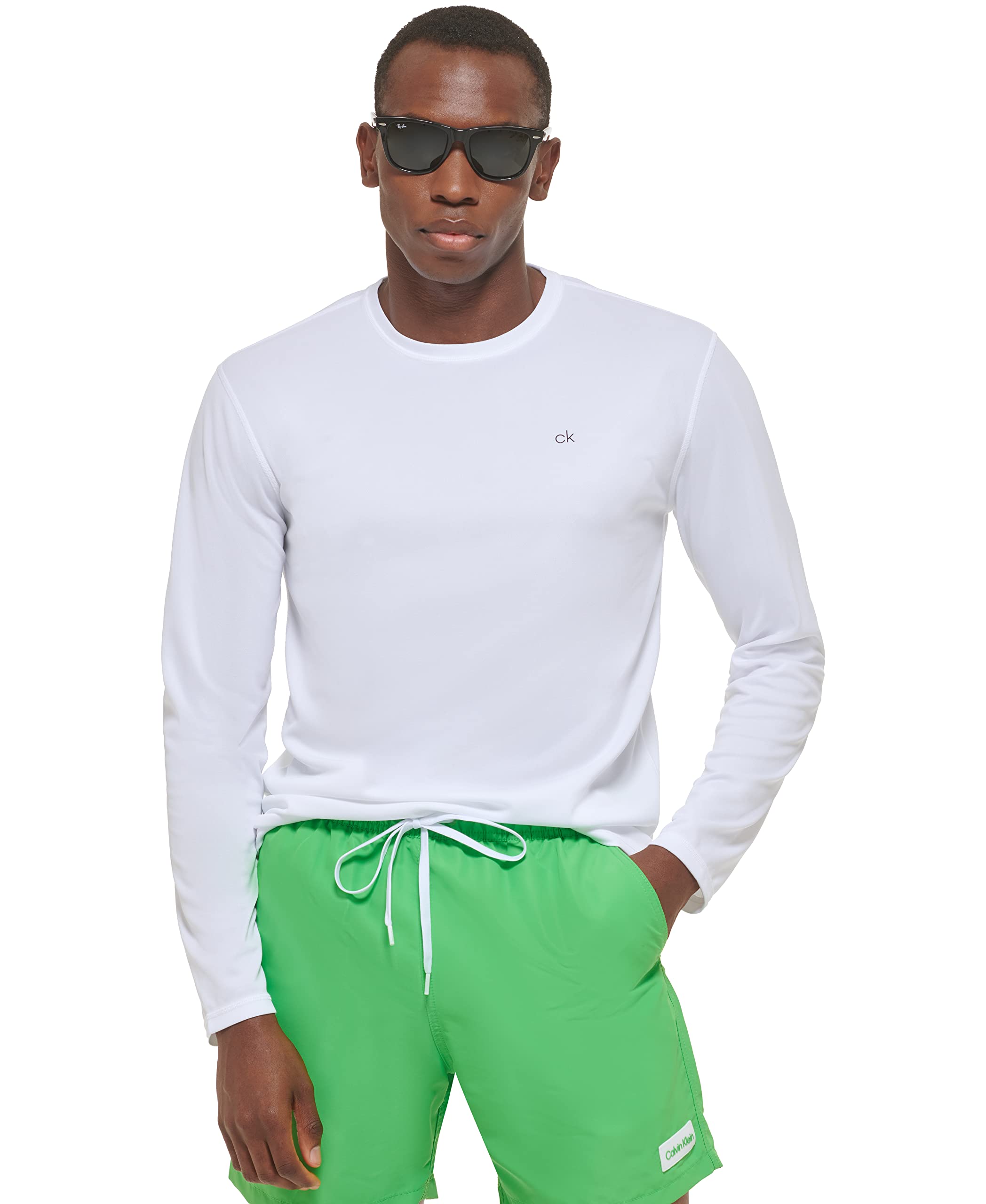 Mens Standard Light Weight Quick Dry Long Sleeve 40+ UPF Protection Active Top