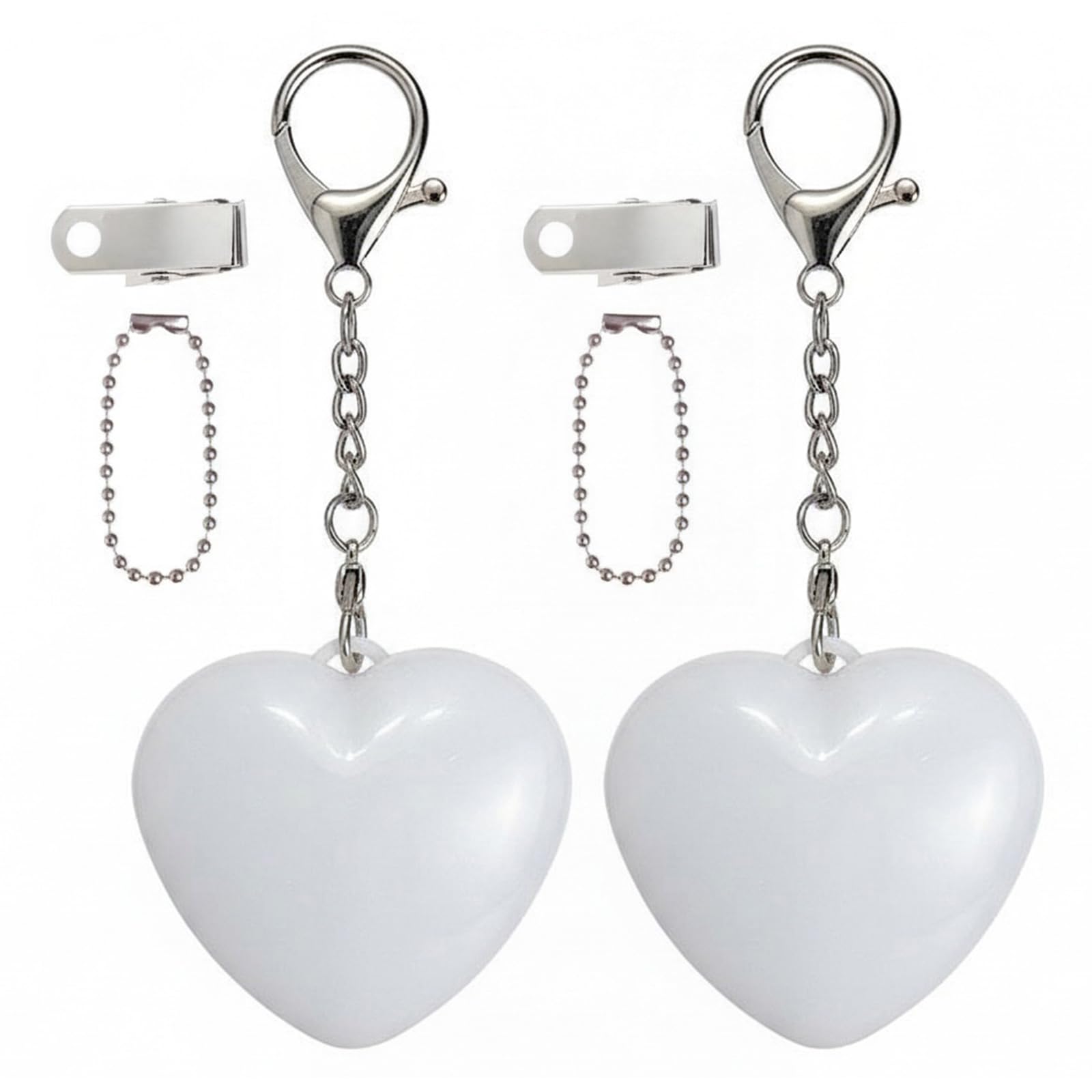 Vimaz Women's 2" Rechargeable Heart(2Pcs) 2Pcs Rechargeable Purse Light Handbag Lights For Inside Purses,2" Bag Light For Purse,Heart Touch Sensing Purse Lights,Purse Must Haves Accessories For ,Mini Night Lights For Christmas Gifts
