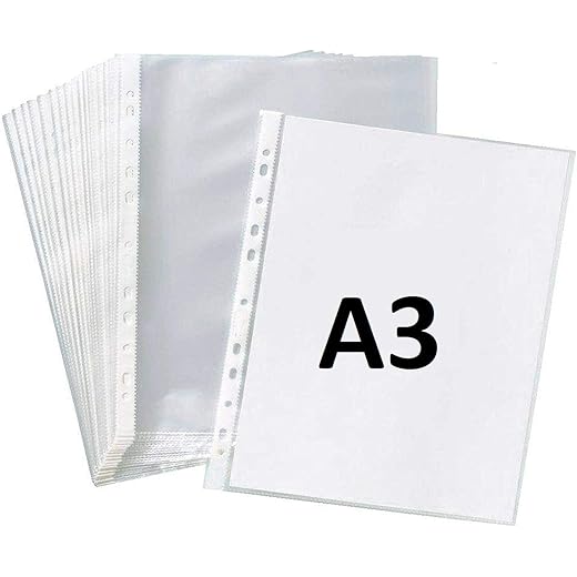 True-Ally Heavy Duty Document Sleeves A3 Size