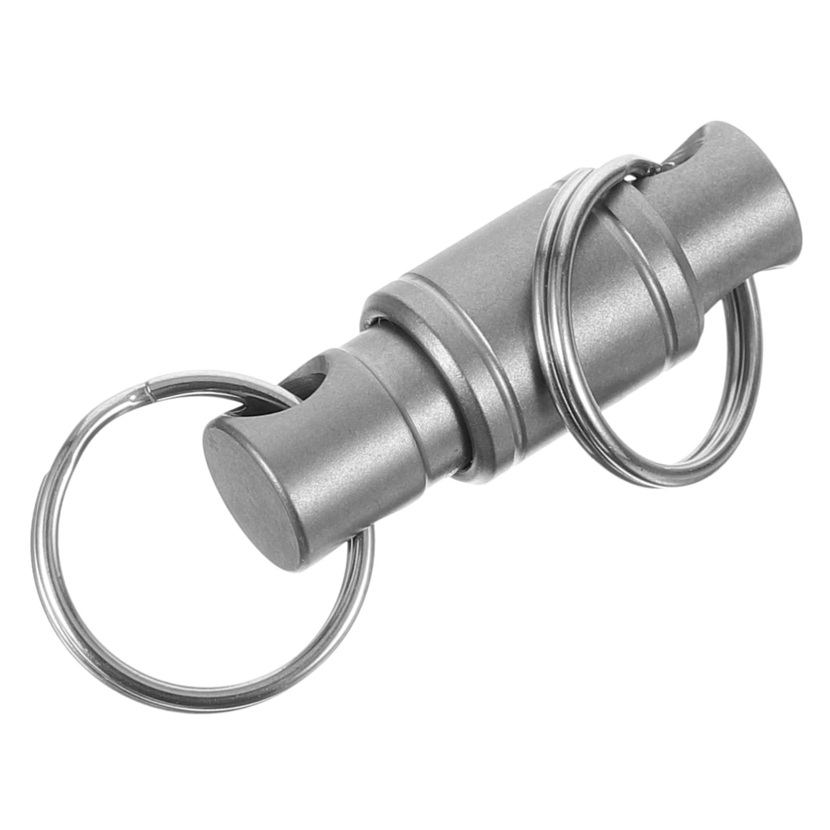 Toyvian Anillo De Herramientas del Llavero Titular De La Llave Keychains Poseedor Acollador Llavero con Agujero Pequeño Llaves Liberar Aleación De Titanio Silver