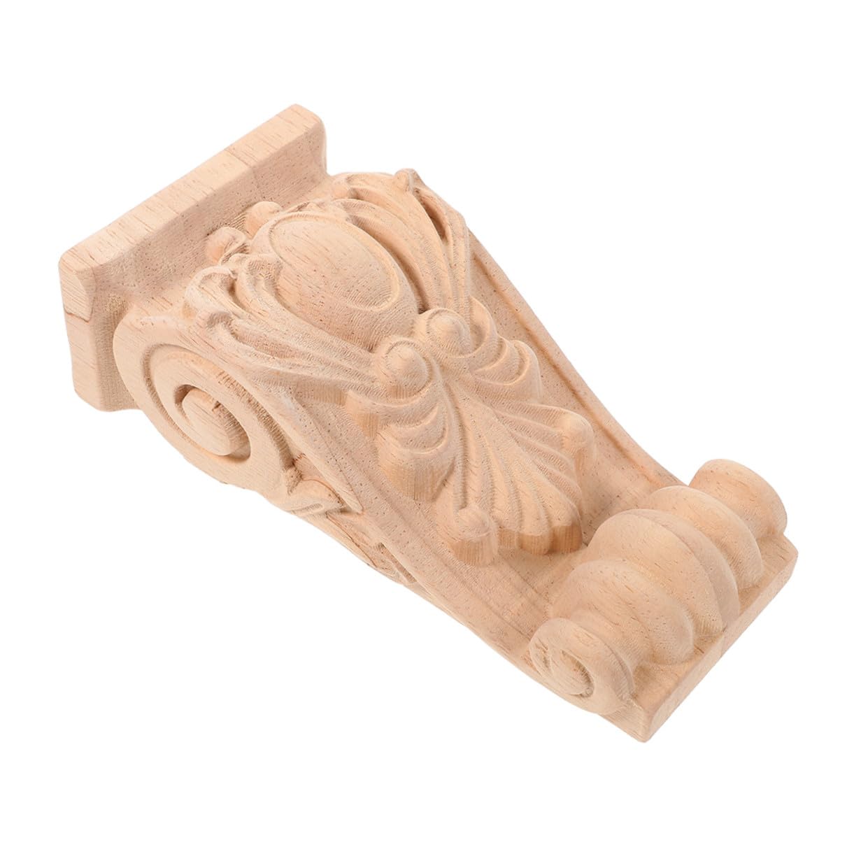 Ménsula de Madera Tallada Estilo Europeo Diseño Clásico Romano Decoración Elegante para Hogar y Puerta Corbels Decorativos sin Pintar