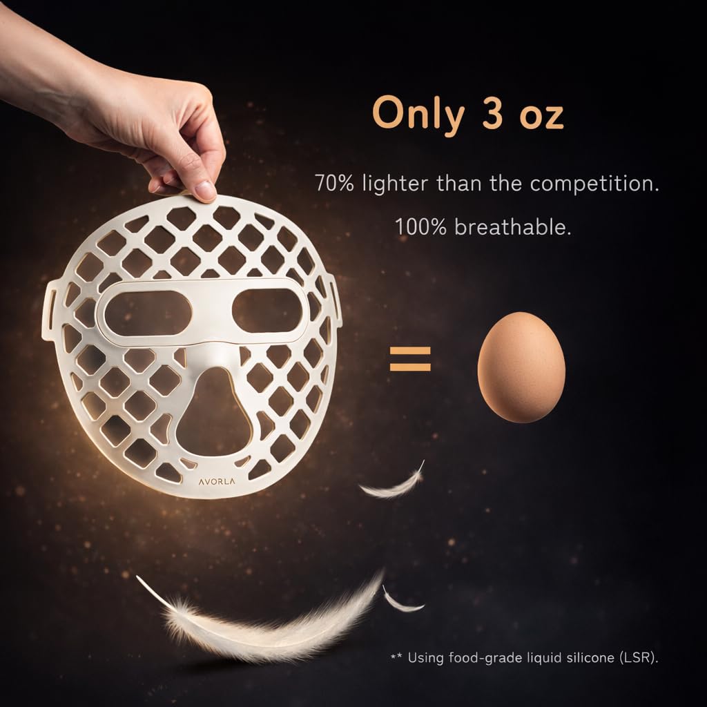 Avorla Beauty LED mask – Red Light & Infrared Light Therapy Face Mask for Wrinkles – Blue Light for Acne – Multi-wavelength for Skincare – Rechargeable for Home Use and Travel image 3