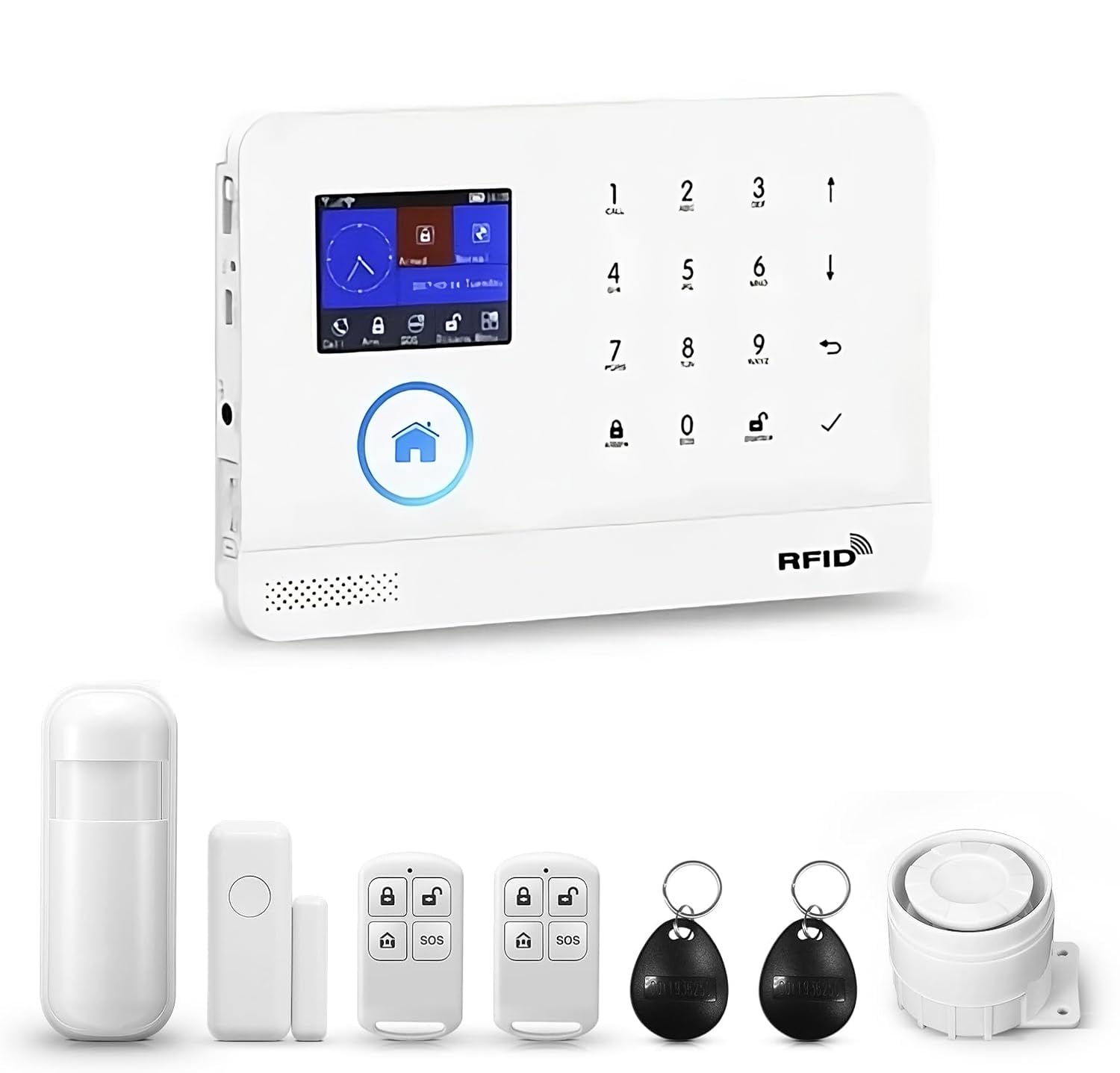 Alarma doméstica WiFi/gsm | Sistema de Alarma inalámbrica con Control Remoto vía Smart Life App | Alexa | Google Home (DQ101)