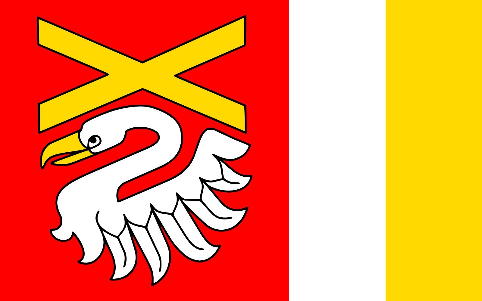 Drapeau Large POL gmina Rusinów de qualité supérieure pour mât