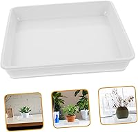 Vista 3 de Macetas y macetas de jardín, 2 unidades, bandejas de base cuadrada movibles, bandejas de goteo para plantas en maceta, bandeja de plástico