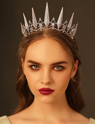 Miniatura 36 de SWEETV Tiaras y coronas para mujer, tiara de boda de cristal para novia, corona plateada de metal, accesorios de fiesta de disfraces