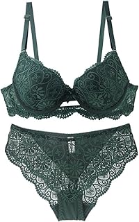 Conjunto de sujetadores sexys con lazo para mujer, ropa interior bordada, cierre de espalda, lencería de encaje para mujer