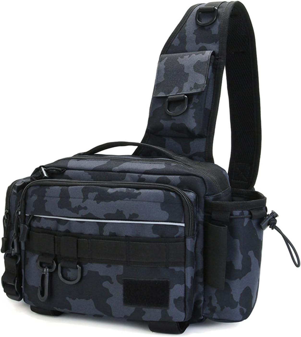 Lixada Fishing Sling Bag Multifunctional Fishing Tackle Pack Water-resistant Reel Lure Storage Bag Waist Bag