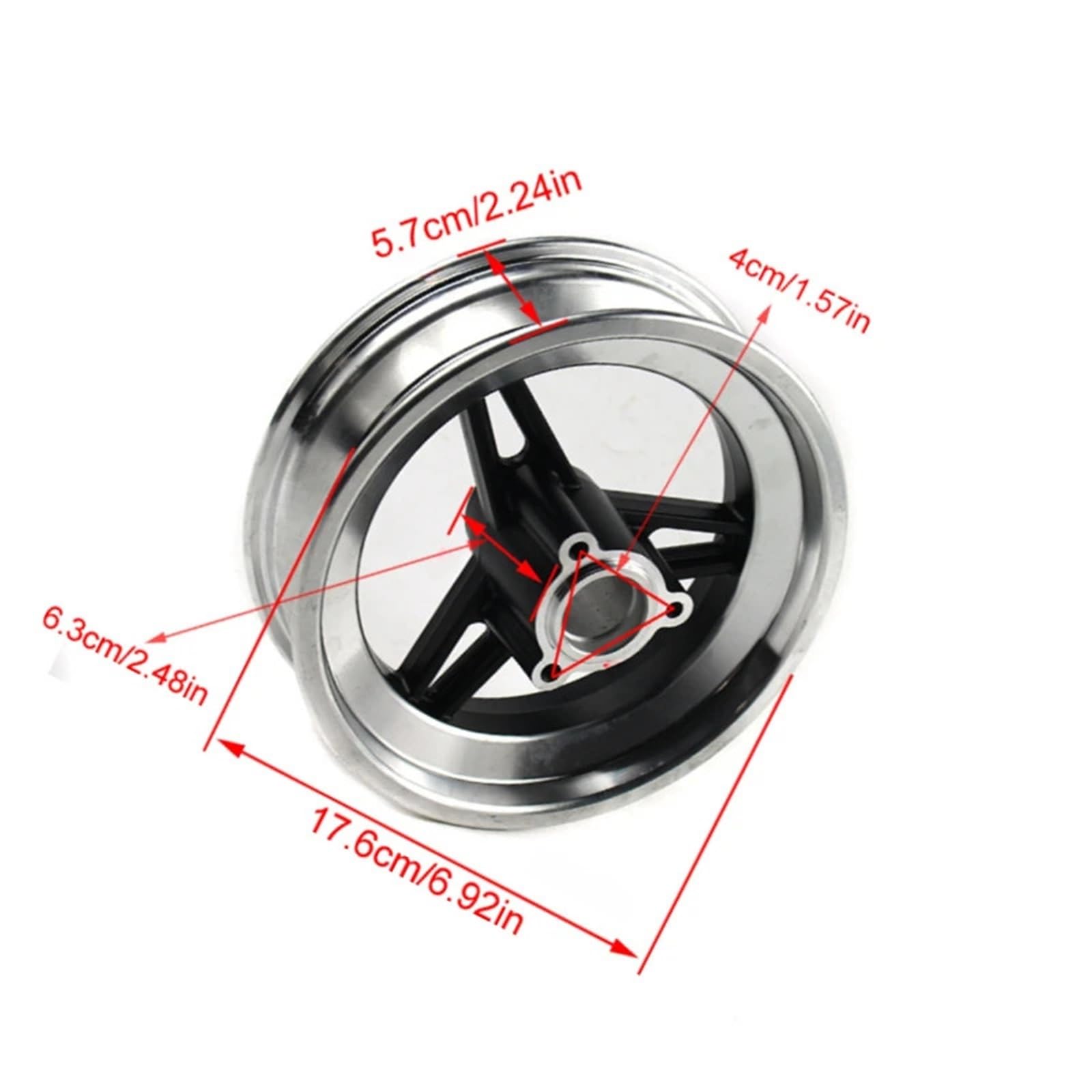 Rueda Cubo de Rueda 10x2.70-6.5 para Scooter de 10 Pulgadas llanta(3 Holes)
