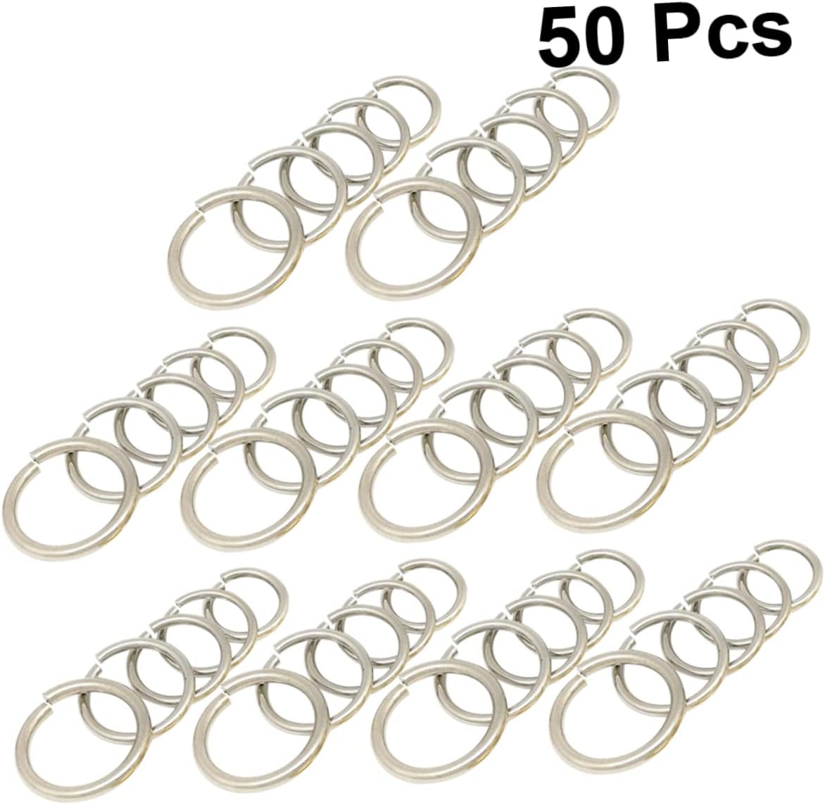 KALLORY 50pcs O-Ring DIY Jewelry Making Open Rings Jewelry Connectors Making Open Jump