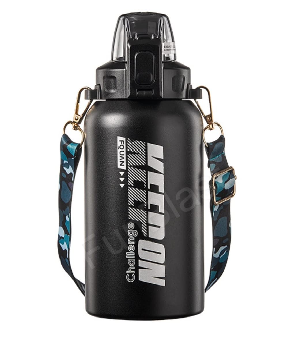 FunBlast Insulated Stainless Steel Bottle - Hot and Cold-Water Bottle – 1000 ML Gallon Water Bottle, SS 304 Stainless Steel Thermos, BPA-Free Bottle, Large Capacity Hot and Cold Water Bottle (Black) (B0BH53BG88) Amazon Price History, Amazon Price Tracker