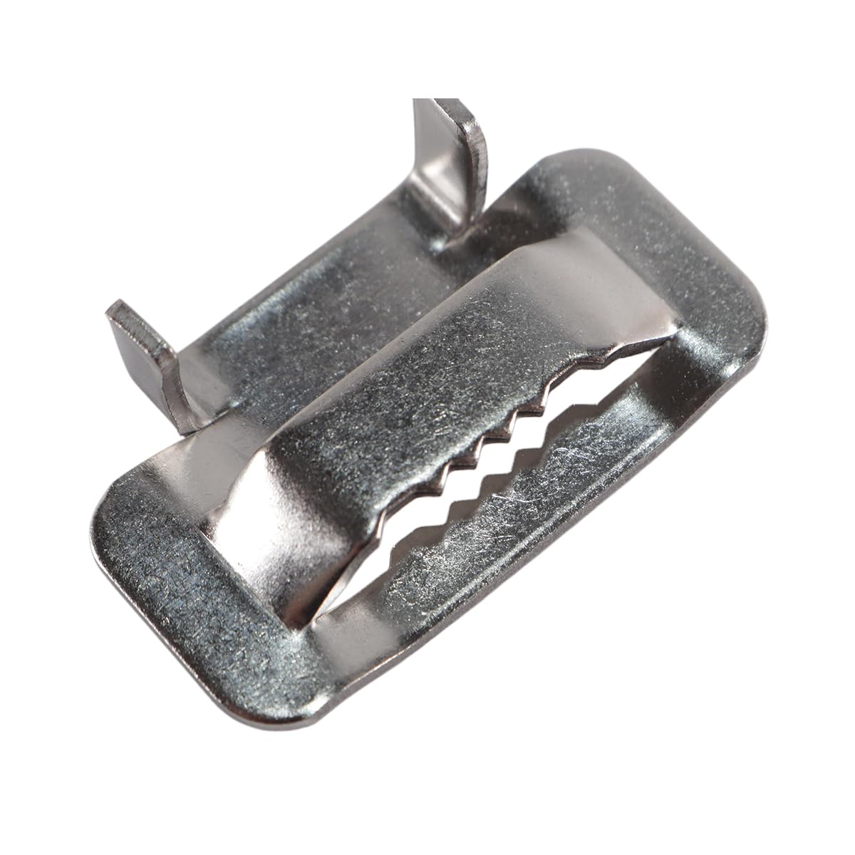 50 hebillas de 3/4" de ancho para abrazaderas de tubería, sello de ala para flejado, acero inoxidable 304