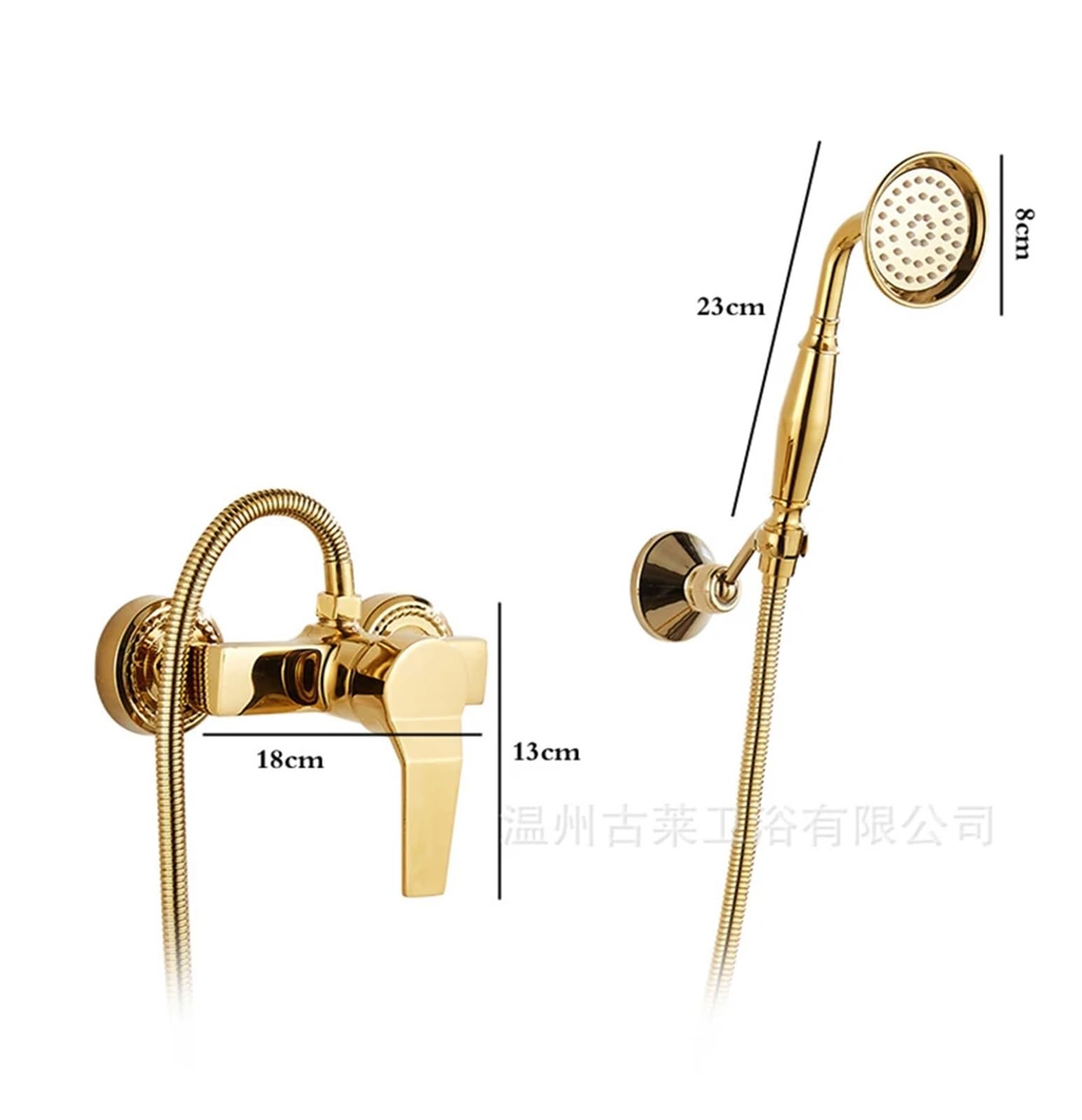 Doccetta per Bidet Rubinetto for bidet caldo/freddo in ottone dorato