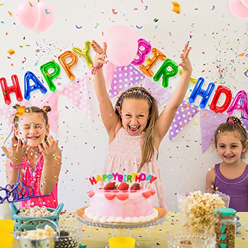 Happy Birthday Balloon, Happy Birthday Banner Rainbow, 16 Inch, Happy Birthday Balloons, Happy Birthday Balloons Letters, Mylar Foil Rainbow Happy Birthday Balloon Banner Party Decorations #TOP4