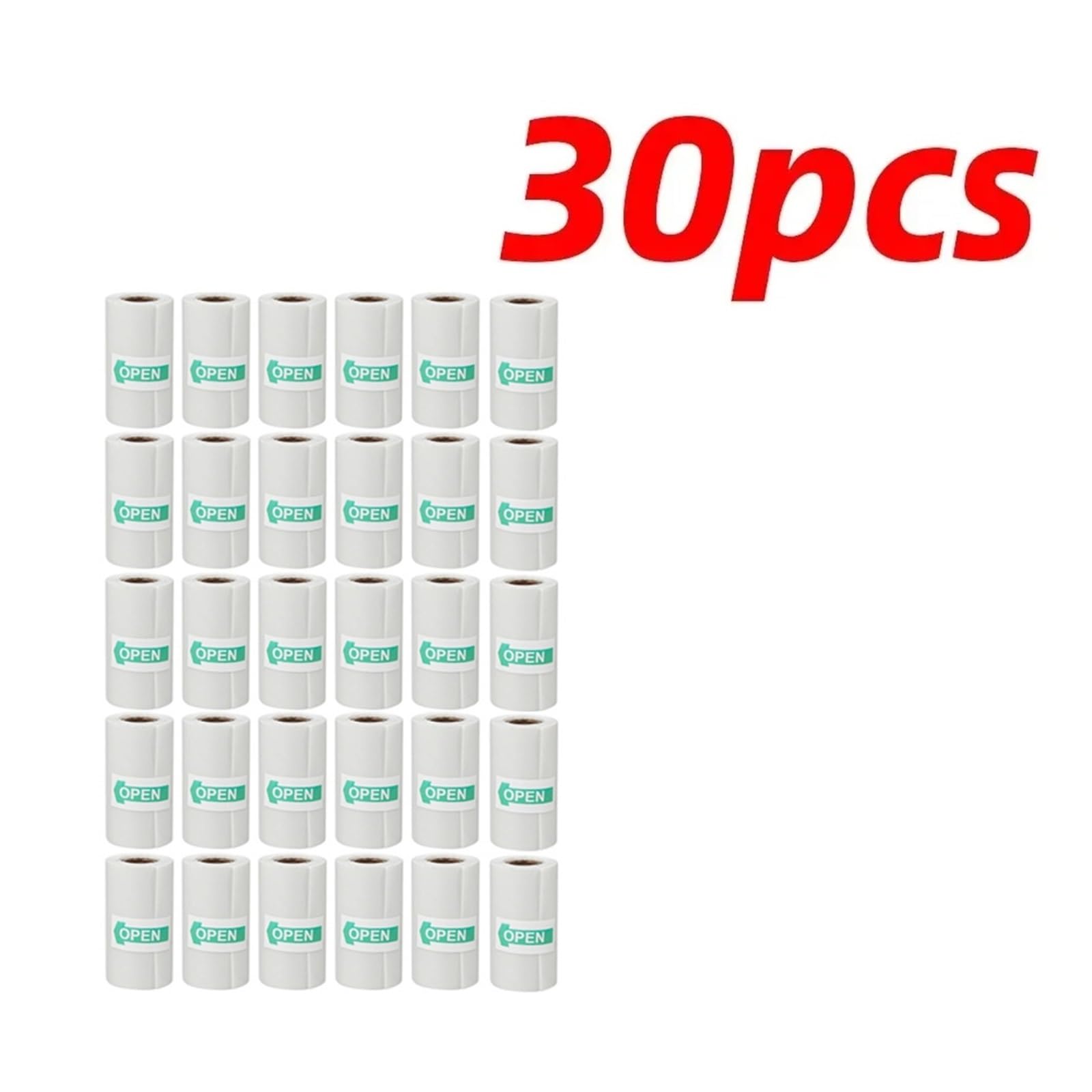 Papier thermique translucide 57x25mm, autocollant