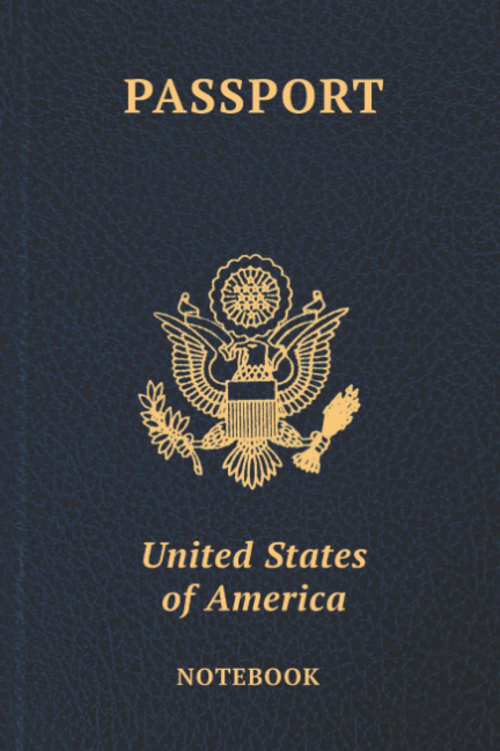 Notebook - US Passport - Journal: 100 page blank journal notebook with lines for good ideas and notes from USA or a travel journal.