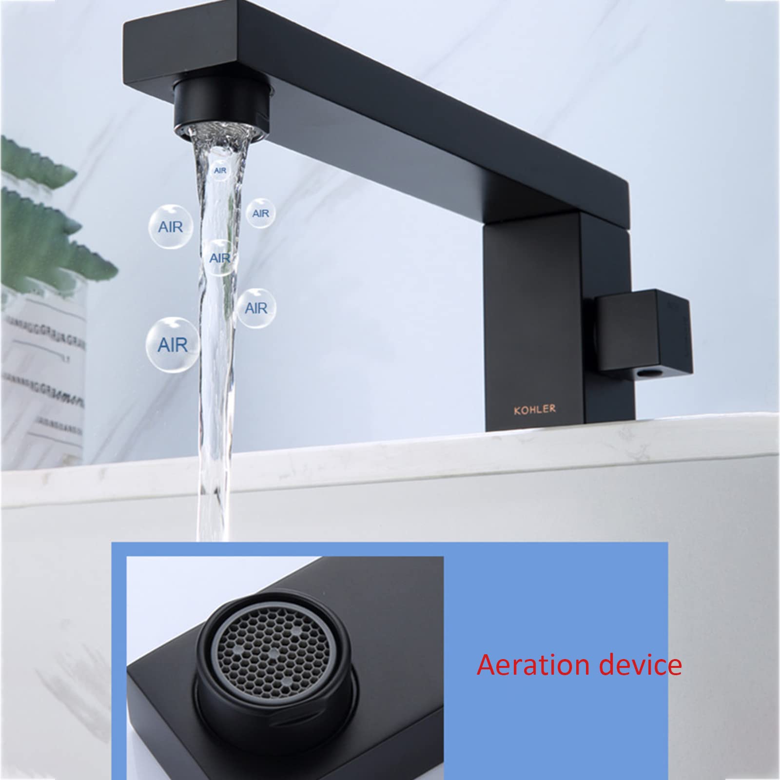 Grifo de bañera Grifo de bañera giratorio de 90 ° Grifo mezclador de bañera de latón Llenador de bañera de agua fría y caliente ajustable Aireador Grifo de bañera con ducha de mano extraíble Grifos de