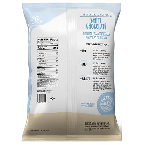 Vista 79 de Big Train Mezcla de café helado mezclado con moca reducida, 3.5 libras (paquete de 1) Latte + Latte Chai con especias 1.9 Lb,Café helado