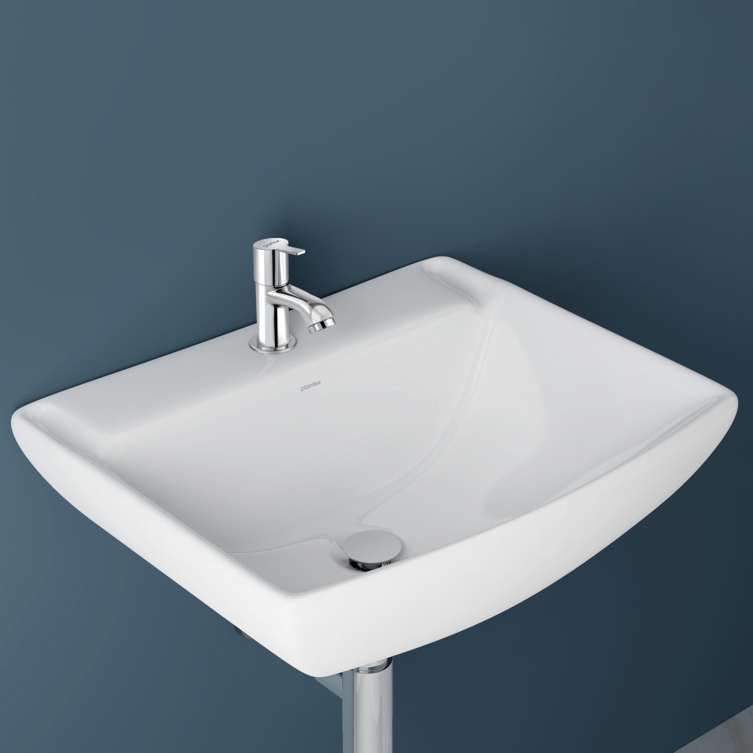 Plantex Orchid Ceramic Wash Basin - Wall Mounted Sink -15