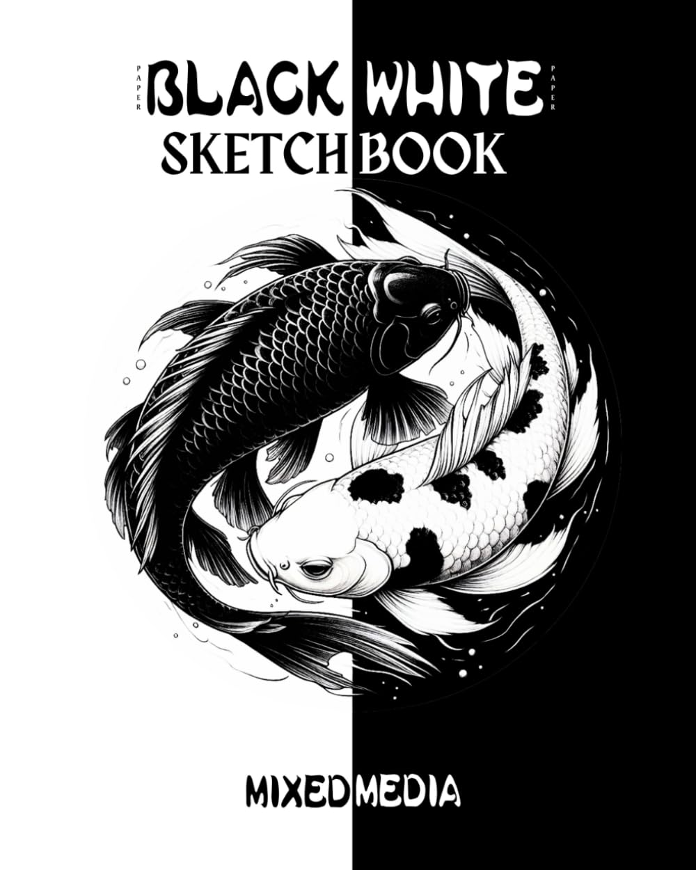 Mixed Media Sketchbook Black and White Paper: Artist Sketch Book for Sketching Drawing Painting Ideal Sketchpad for Graphite Colored Pencil Pastel Gel
