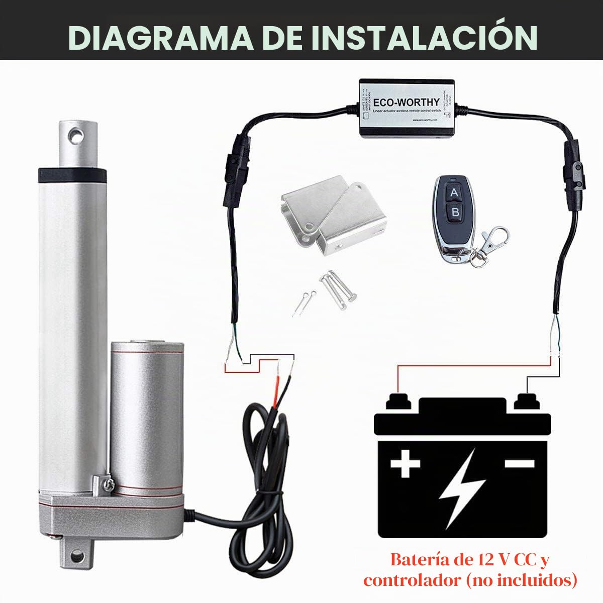 DCHOUSE Actuador lineal 1000N 50mm 12V CC para puertas electrónicas médicas