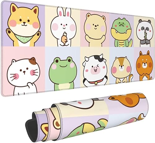 Alfombrilla de mouse para juegos de animales Kawaii, grande, XL, bonita alfombrilla de escritorio larga extendida, alfombrilla grande para el hogar Alfombrilla de mouse para juegos de animales Kawaii, grande, XL, bonita alfombrilla de escritorio larga extendida, alfombrilla grande para el hogar