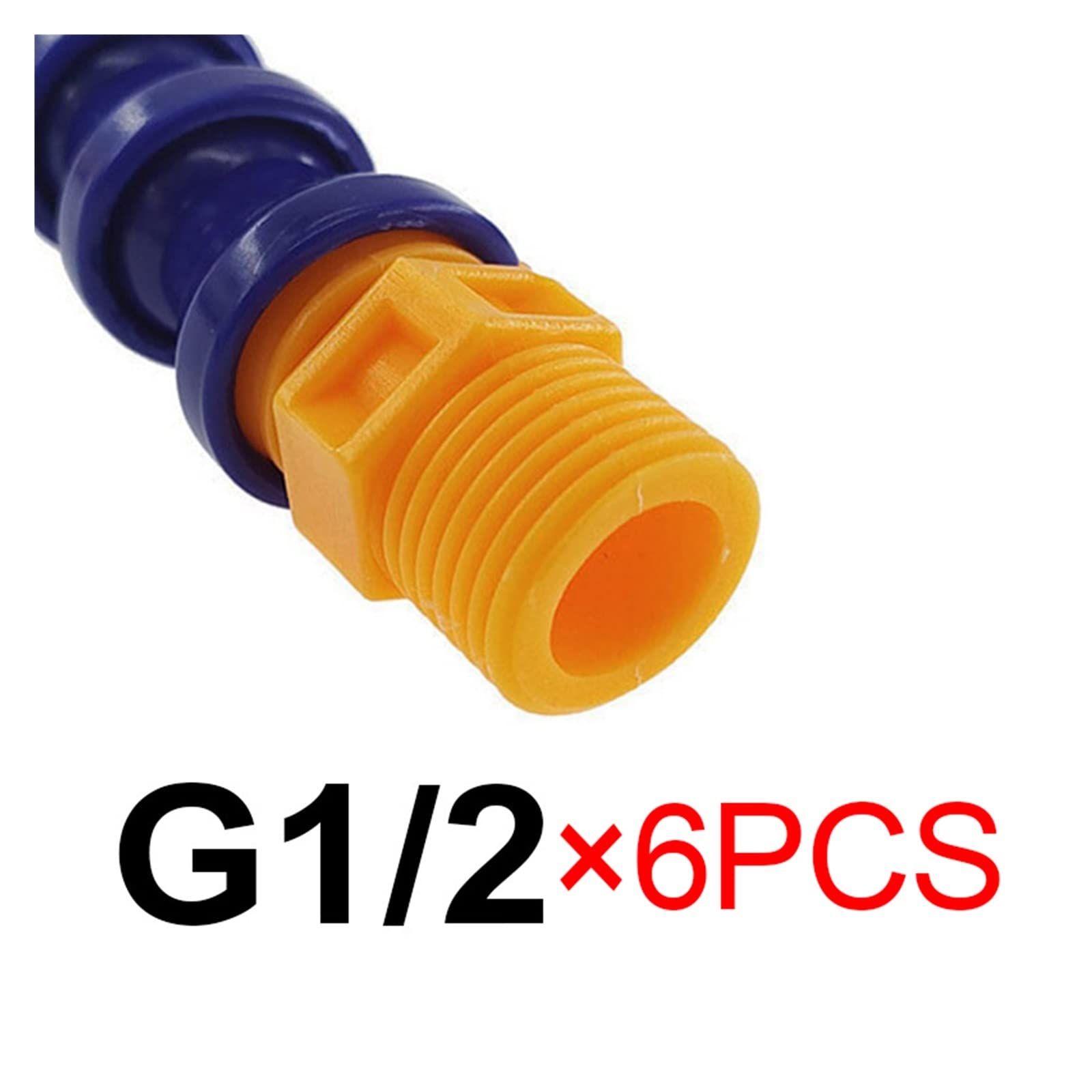 6pcs 300 400 500 600 mm Boquilla Redonda Redonda Manguera de refrigerante 1/4 3/8 1/2 Tuberías de enfriamiento de Aceite de Agua por Parte de (Color : Pipes-C, Size : 500mm)
