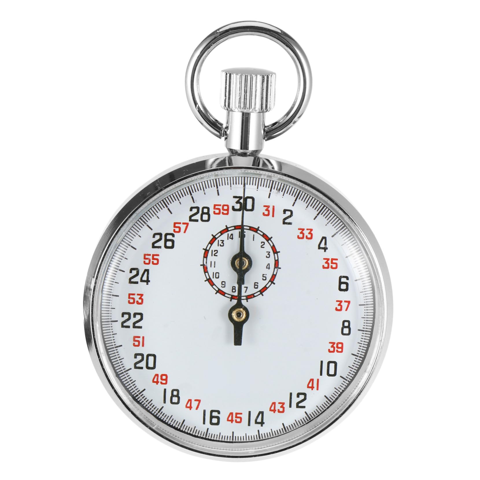Chronomètre mécanique Toddmomy portable en métal avec cadran secondes clair