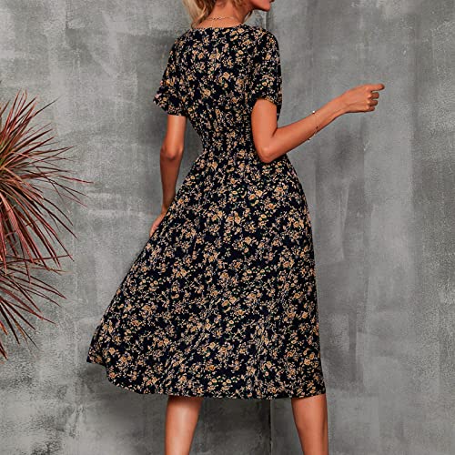 Robe pour occasions festives imprimé floral chic et fluide - 3