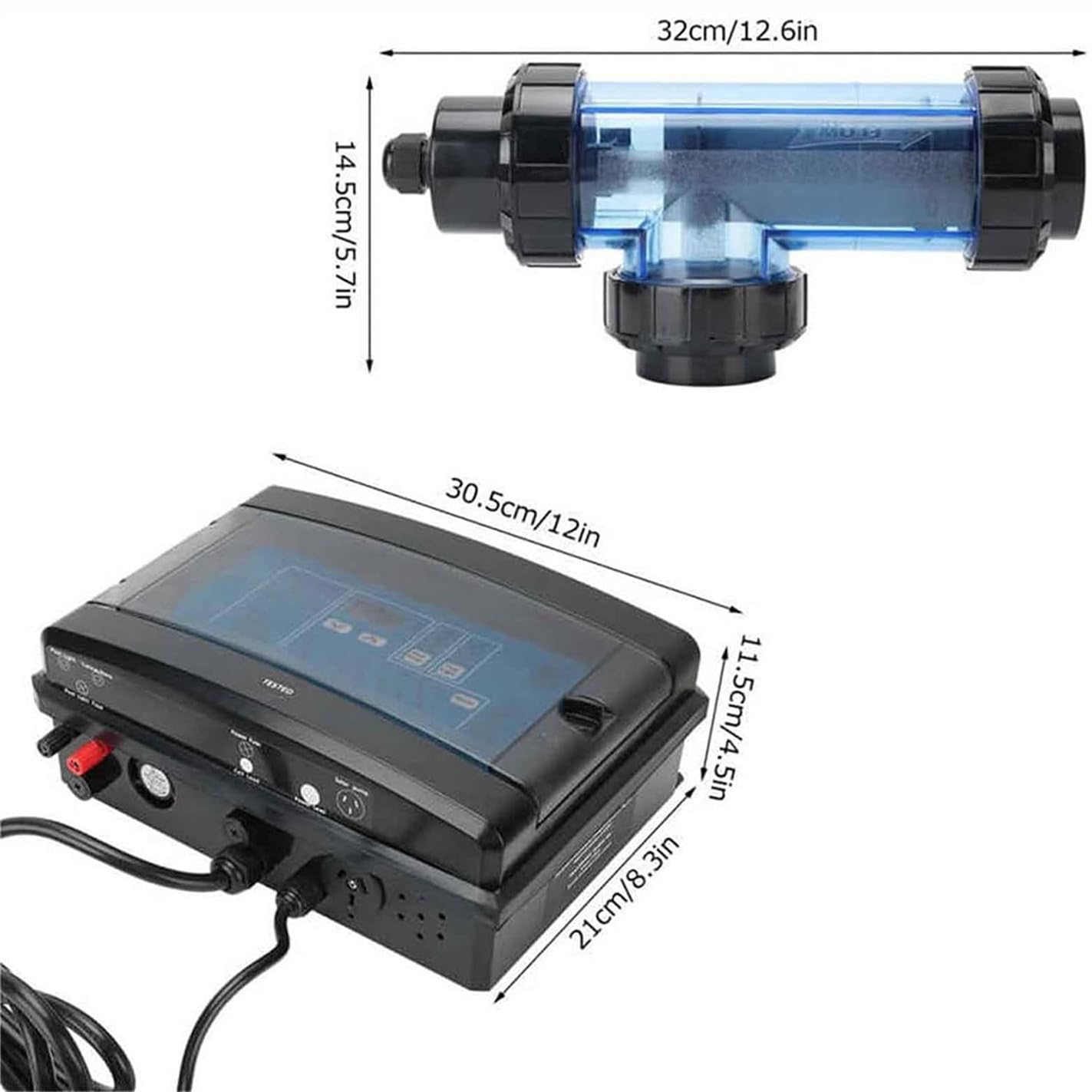 Generatore di clorazione dell'acqua salata per piscine 15/20/30/50 g/h Generatore di cloro SPA Cloratore di sale per piscine con funzione di pulizia automatica,15g/h