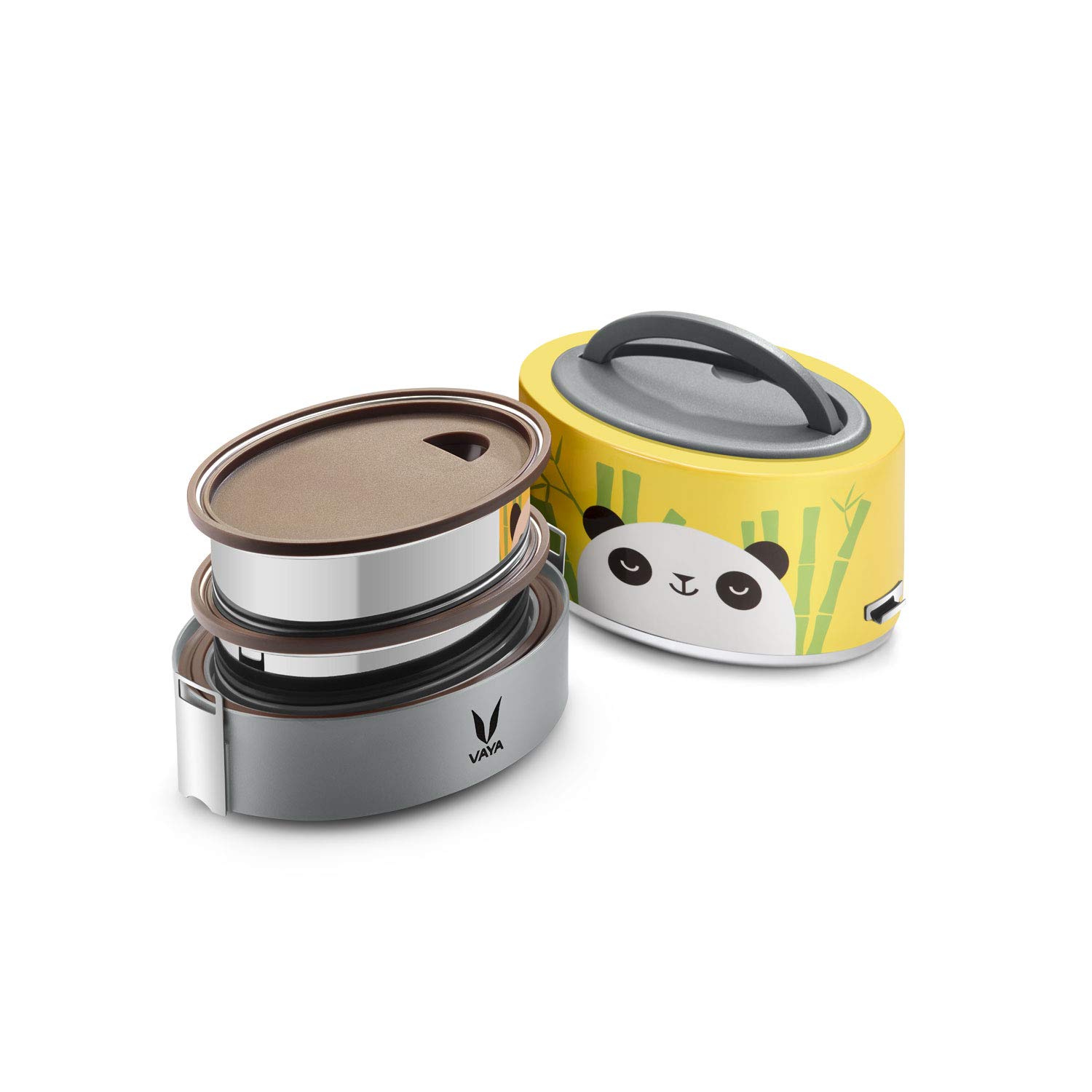 VAYA TYFFYN Purple Lunch Box - Stainless Steel -10 VAYA TYFFYN Purple Lunch Box - Stainless Steel -10