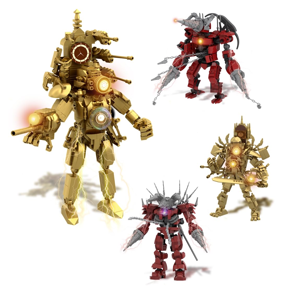 Titan Clockman Building Blocks - Anime Character Assembly Toy With Electric Drill Man Design, Colorful Construction Set