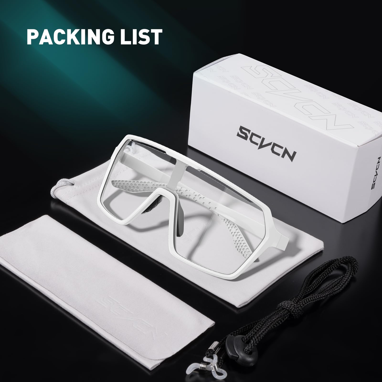 SCVCN Fotocromatici Occhiali Da Ciclismo Sportivi Donne Uomini MTB Trasparenti Bicicletta S335