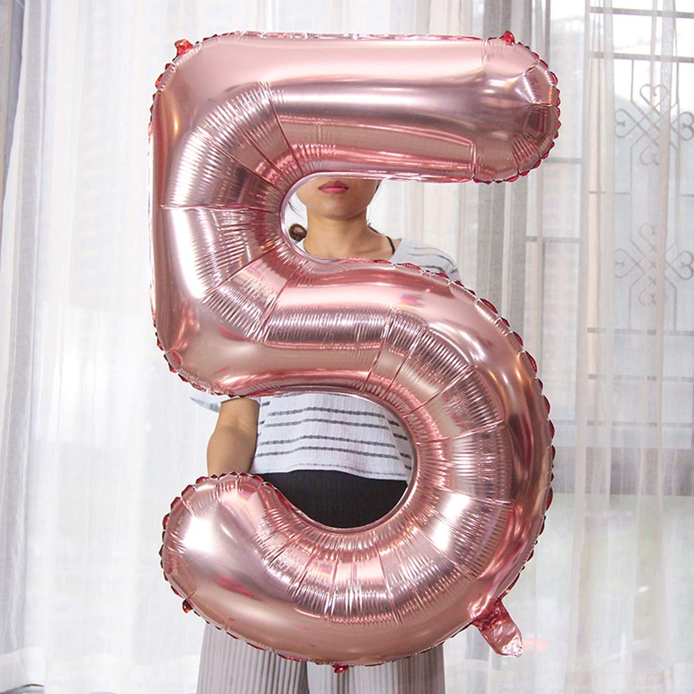 2 ballonnen cijfer 22, nummer 22, roségouden ballon voor meisjes, 100 inch, opblaasbare helium, folieballon, roségouden ballonnen, figuren, enorme ballon voor verjaardag, feestdecoratie, eindexamenbal