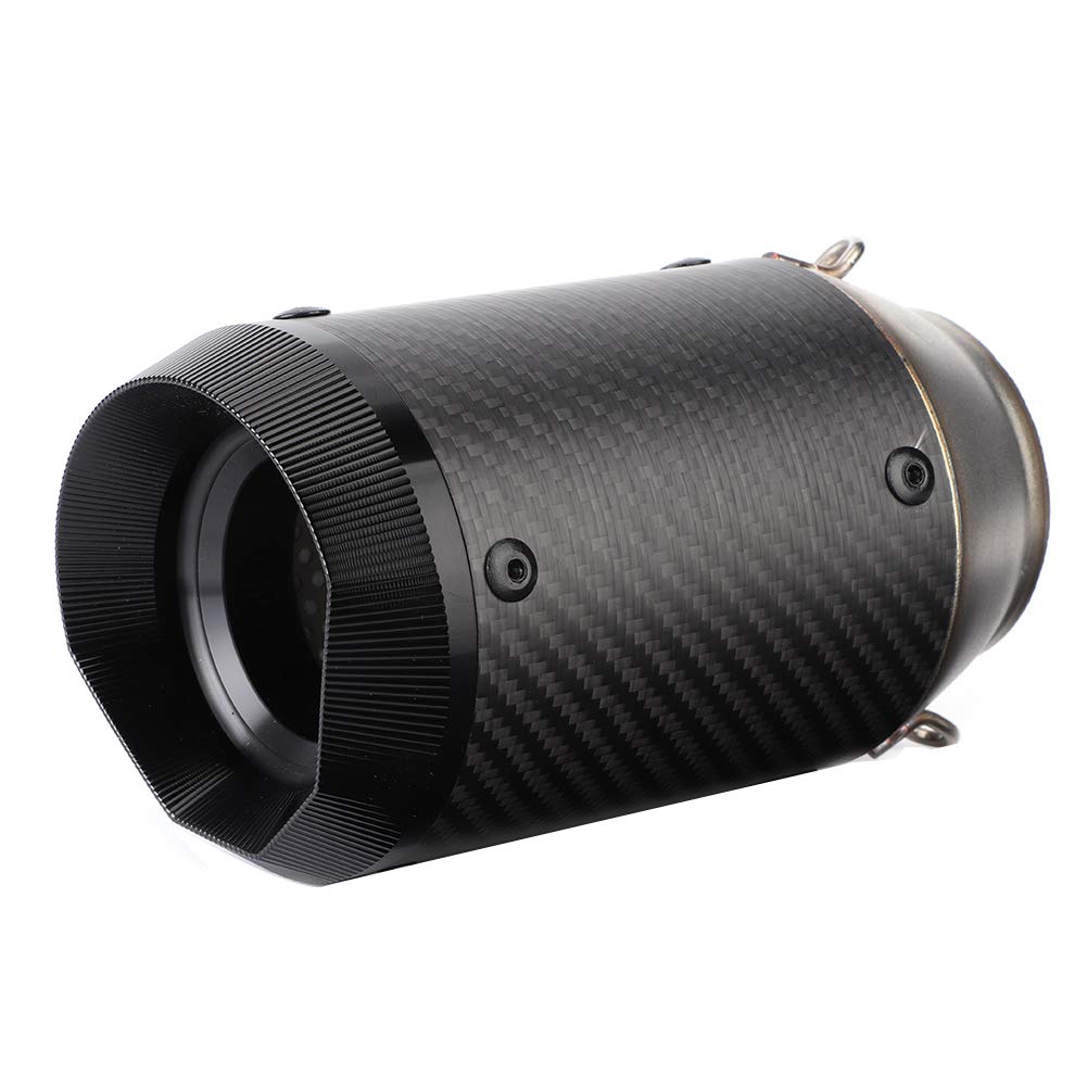 Tubo de Escape Universal para Motocicleta, Negra de Fibra de Carbono de Acero Inoxidable de 51 Mm, con Mejorado, para Z900 Z1000 400 R6