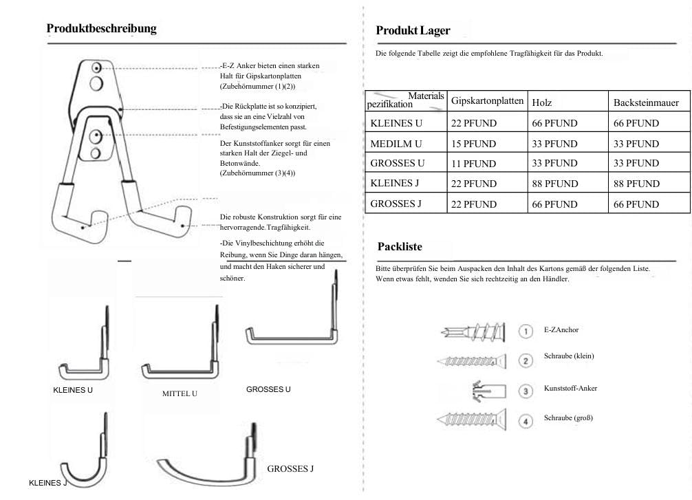 Lot de 12 crochets de garage robustes pour rangement mural - Vélos, organisateurs d'outils, abris de jardin et transporteurs, crochets muraux en acier pour outils de jardin et échelles (Noir)
