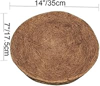 Vista 7 de EROCK 2 revestimientos de coco para maceteros colgantes, redondos de 8/10/12/14/16 pulgadas de grosor, forros de fibra de coco y coco