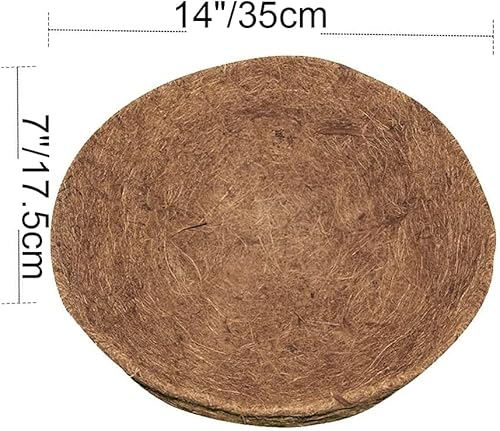 Miniatura 9 de Forro redondo de repuesto de coco, forro de fibra de coco nartural para caja de ventanacesta colgante, maceta de barandilla, maceta de jardín,