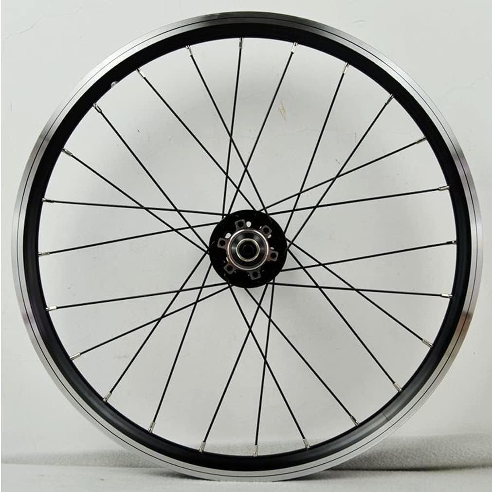 Juego de Ruedas para Bicicleta de 20" con Llantas 406 y bujes de liberación rápida para Bicicletas de 7, 8, 9, 10, 11 y 12 velocidades (Color: Negro, Tamaño 406A)