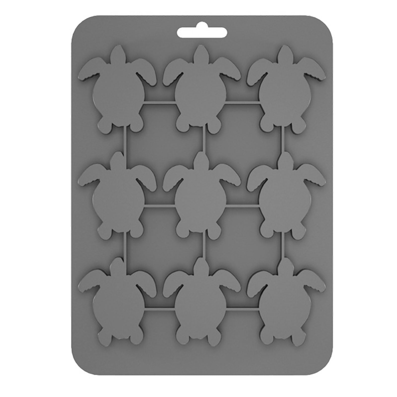HUANGING Multipurpose 9 Cavity Turtles Shape Ice Mold Silicone Chocolate for Dessert Baking and Party Use Kitchen Ice Tool