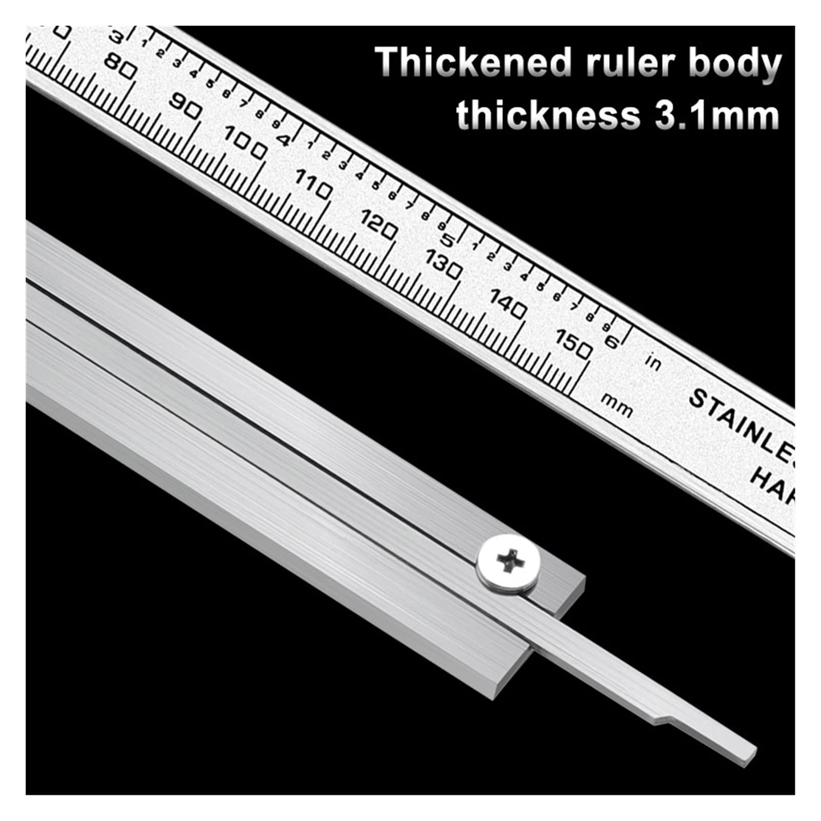 Suwmiarka cyfrowa, Cyfrowy Vernier Caliper 6 calowy 0-150mm Elektroniczny zacisk pomiarowy ze stali nierdzewnej(Calipers box)