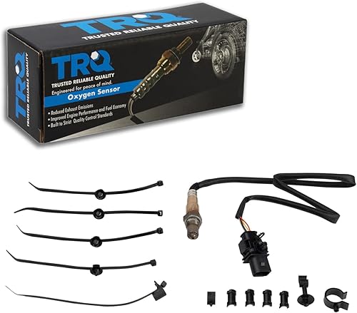 Vista 389 de TRQ Sensor de Oxígeno O2 de 4 Hilos de Banda Estrecha Compatible con VW Atlas 2.0L 2018-21, VW GTI 2.0L 2016-18, Audi A3 Quattro 2.0L 2015-18, VW