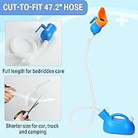 Vista 6 de ONEDONE Urinarios para hombres y mujeres - Botella de orina portátil a prueba de derrames Urinarios femeninos Botella para orinar csalida de orina