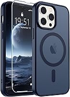 Vista 136 de SUPFINE - Funda magnética para iPhone 13 Pro Max (compatible con MagSafe), (protección contra caídas de grado militar de 10 pies), delgada, Negro