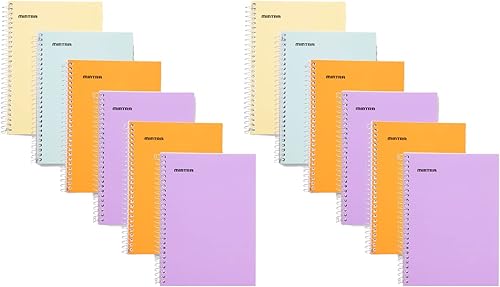 Miniatura 1 de Mintra Cuadernos pequeños en espiral de oficina (3 x 5 pulgadas, espiral lateral, color pastel, 12 unidades)