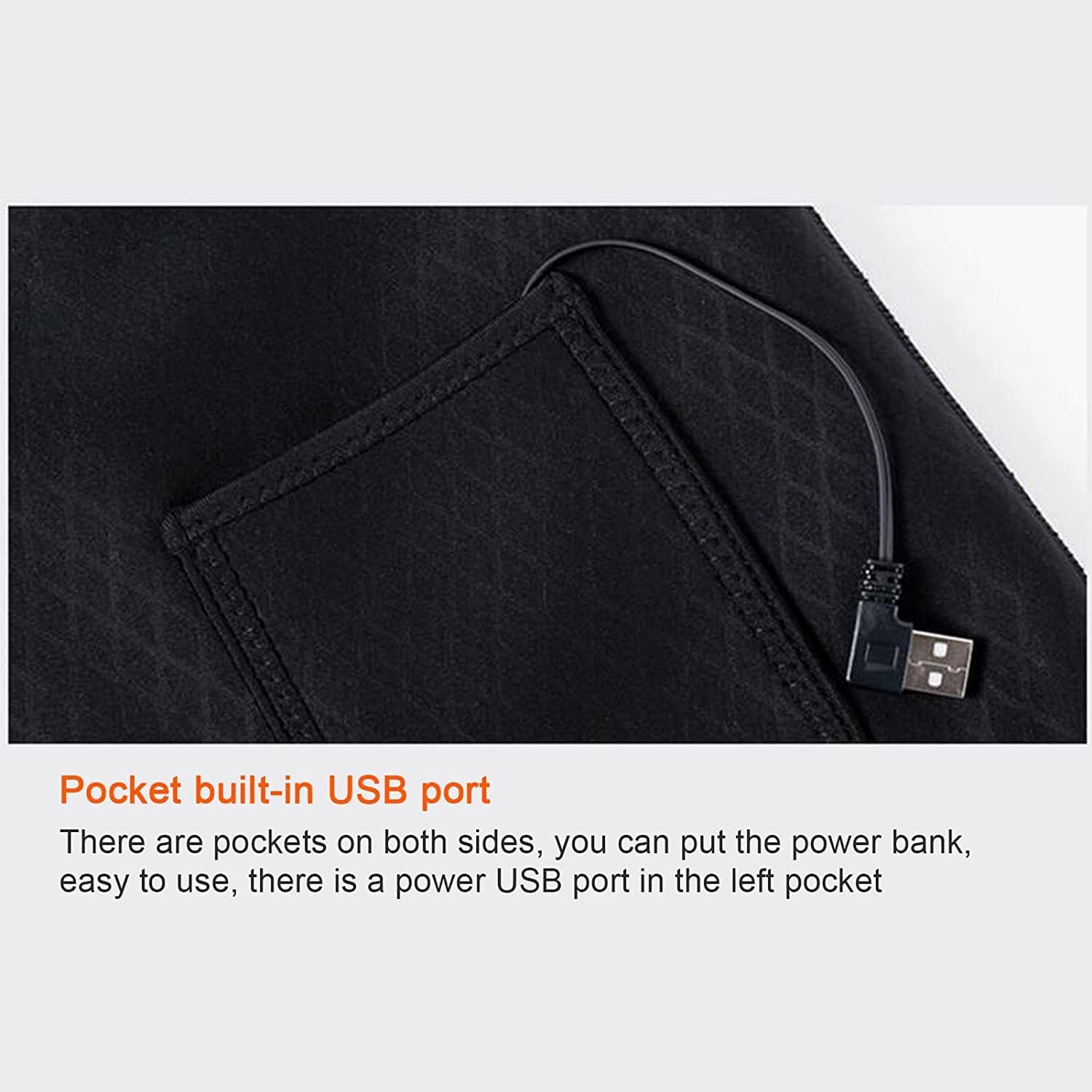 Heated Vest with 3 Adjustable Temperature USB Rechargeable Thermal Vest (Battery not inclued)
